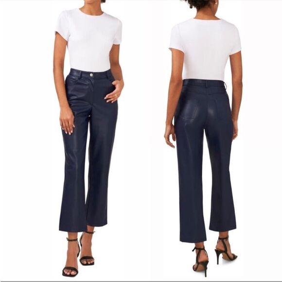 New Halogen® 5-Pocket Faux Leather Pants in Classic Blue Size 10 - Picture 11 of 11